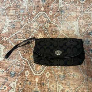 Black Coach wristlet